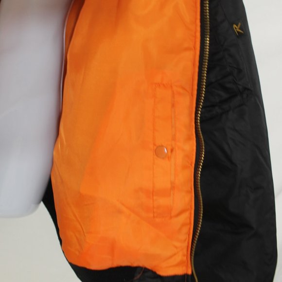 Rothco Reversible Intermediate Flyers Flight Bomber Jacket Mens 2XL Black USAF - Picture 9 of 13